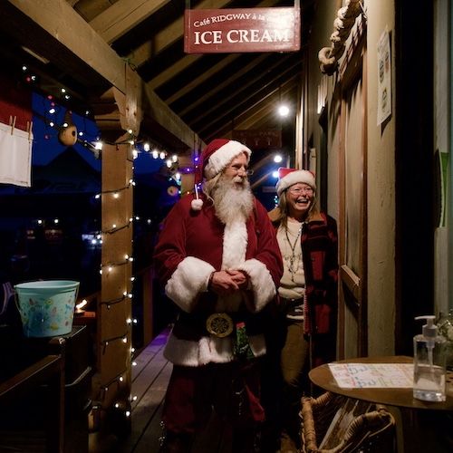 Santa and Mrs. Clause at Ridgway Noel Night
