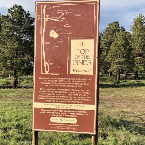 Top of the Pines Map & Sign