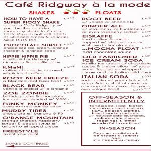 Logo for the Cafe Ridgway a La Mode