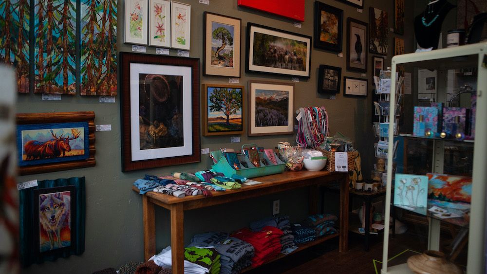Image of interior of creative arts store in Ridgway