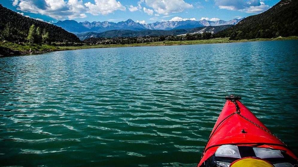 Paddling on Ridgway Resevoir